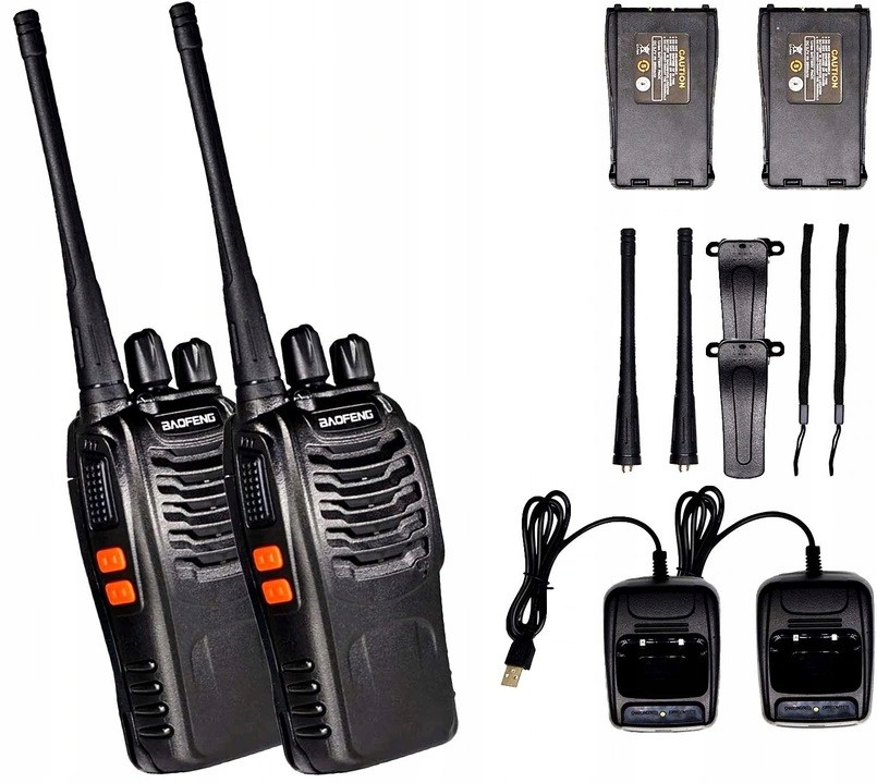 4x Baofeng BF-888s 4x Vysílačky Walkie Talkie Pmr