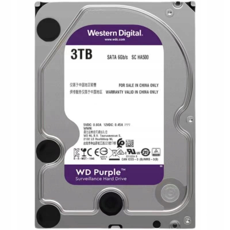 DIAWESHDD0160 Hdd disk Wd Purple WD33PURZ (3 Tb ; 3.5 ; 256 Mb; 5400