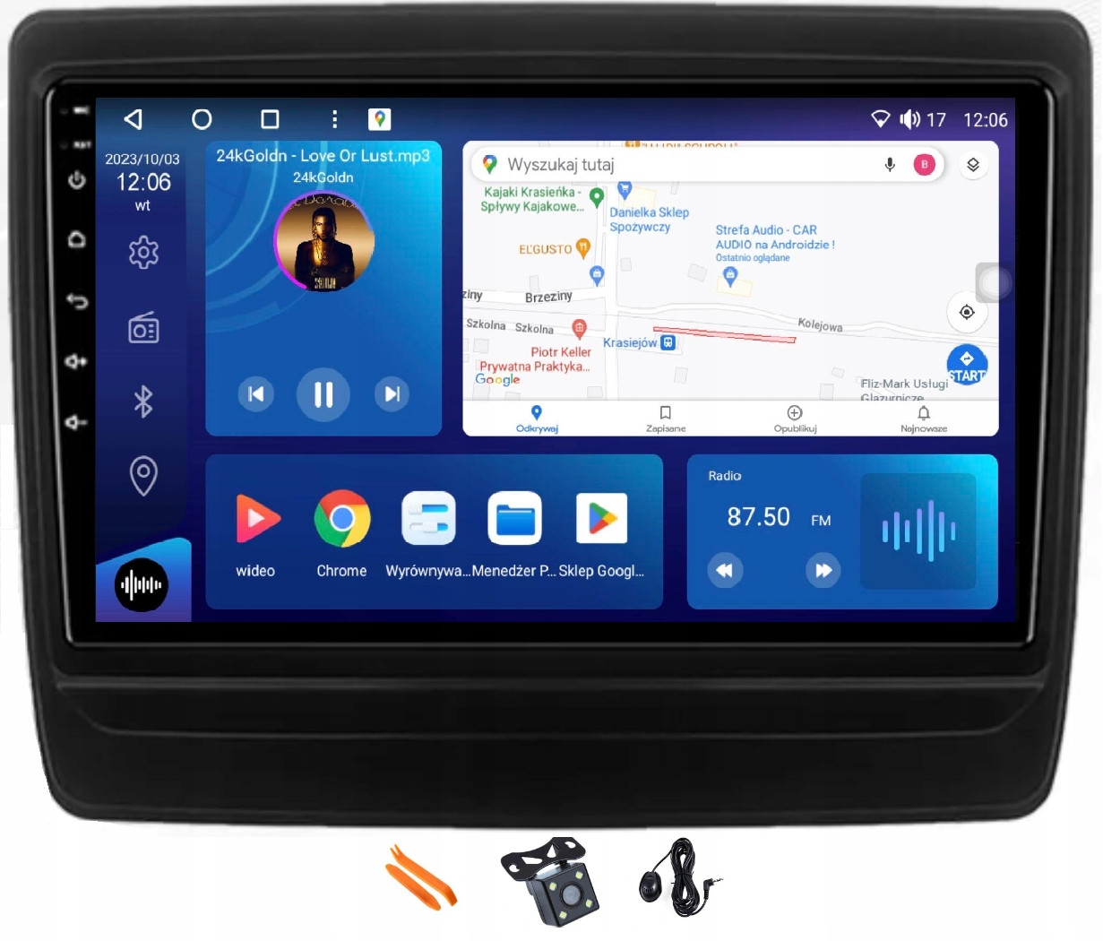 Radio Android Navigace VQ230 Qled Carplay Lte Gps Dsp Isuzu D-max 3 20-22