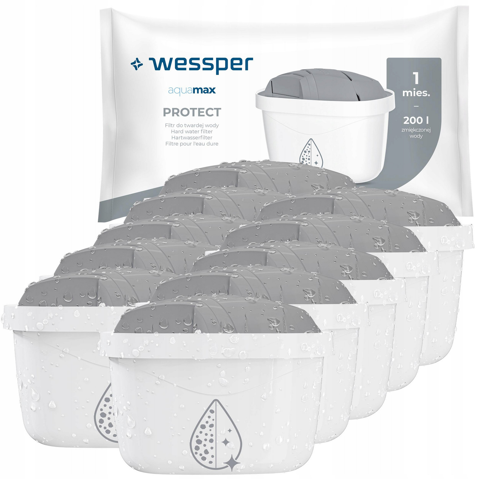 Vodní filtr Wessper Protect pro skleněnou filtrační konvici Wessper 10 ks