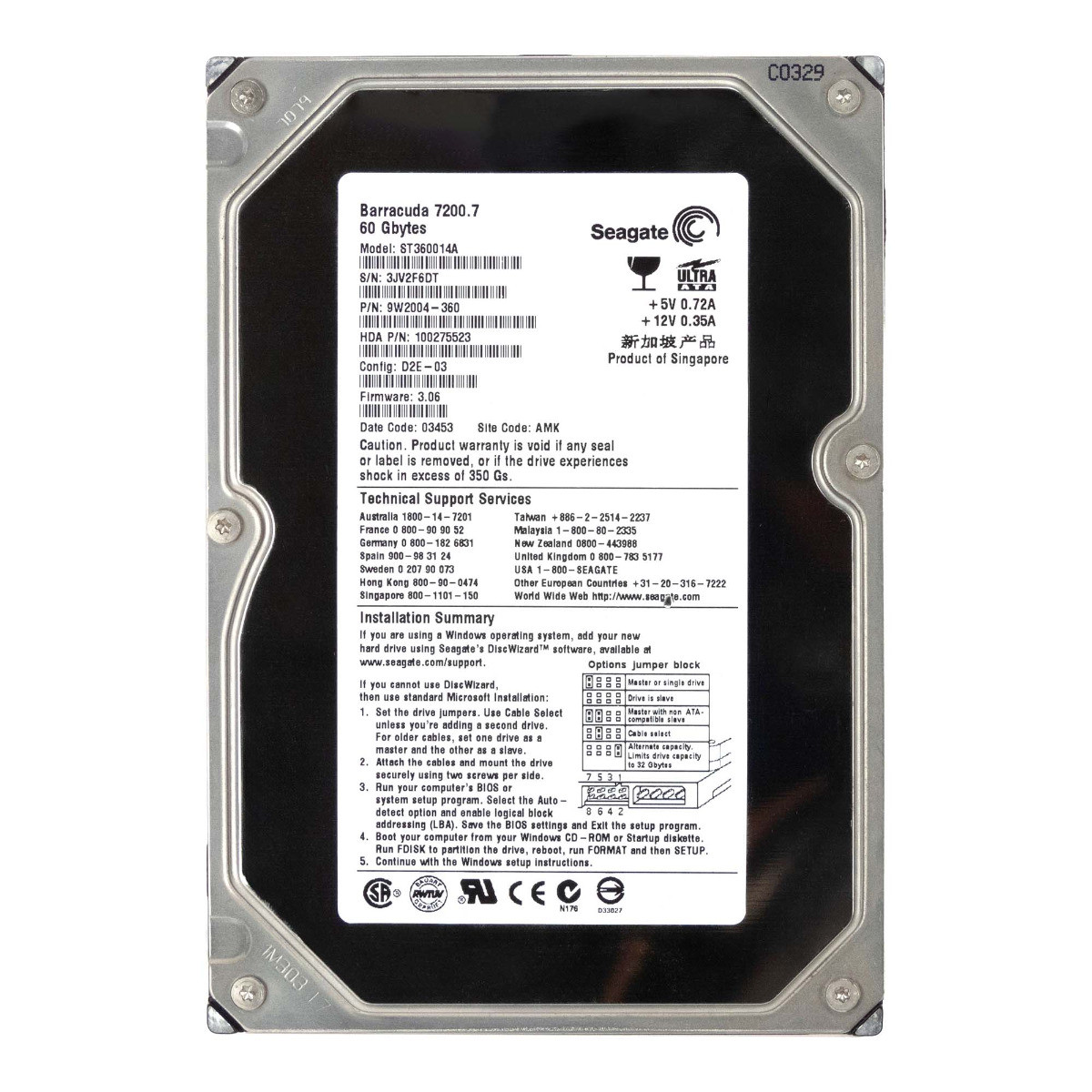 Seagate Barracuda 7200.7 60GB 7.2K 2MB Ata 3.5'' ST360014A