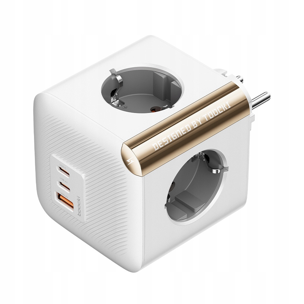 7v1 GaN PD30W nástěnná nabíječka 4000W zásuvka 4AC 2USB-C 1USB-A