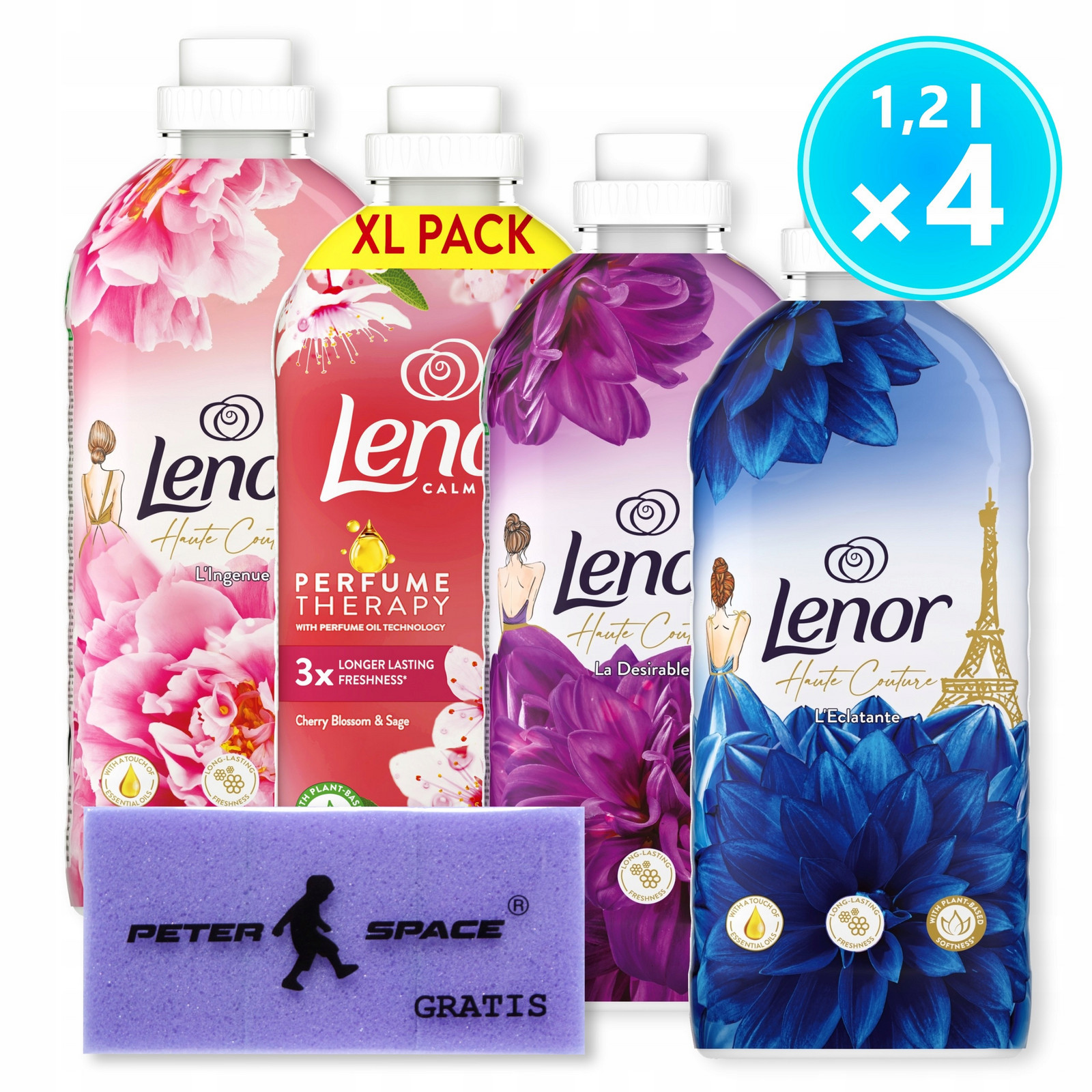 Set Lenor 1,2L 4 Ks Parfume Therapy 4.8l+houbičky