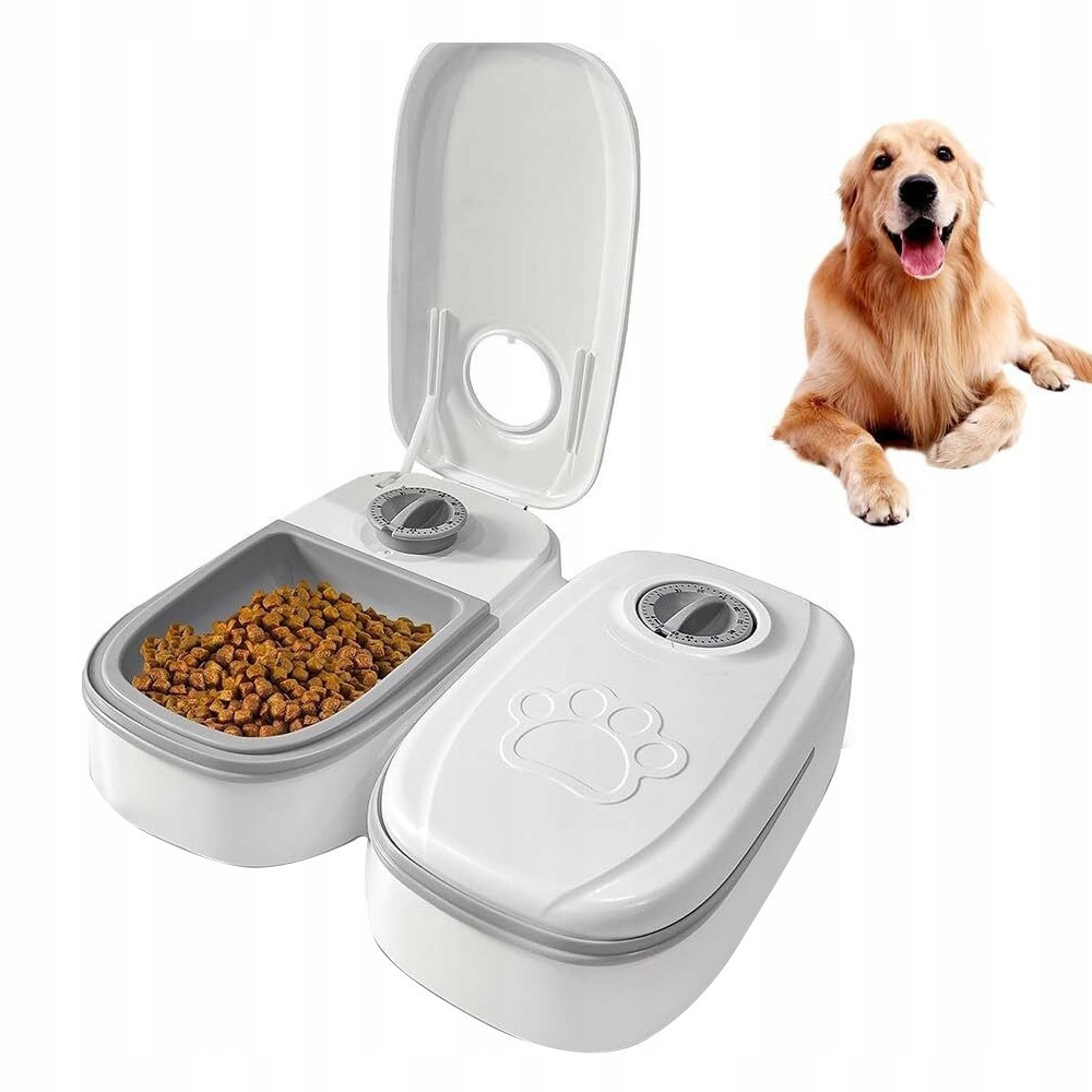2X Časovač Auto Dávkovač Krmiva Pro Kočky A Psy Odolný Proti Opotřebení