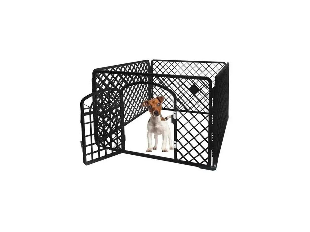 Kotec pro psa Purlov 90 x 90 x 60 cm černá