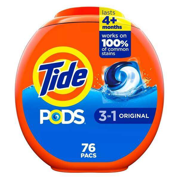 Tide Pods 3 in 1 Original 76 ks- Univerzální kapsle na praní tkanin