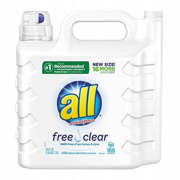 All Free Clear 7,39 l 166 praní Univerzální gel