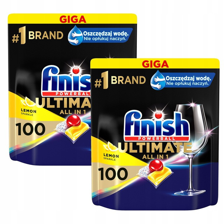 Finish Ultimate Kapsle Do Myčky Lemon 200 ks