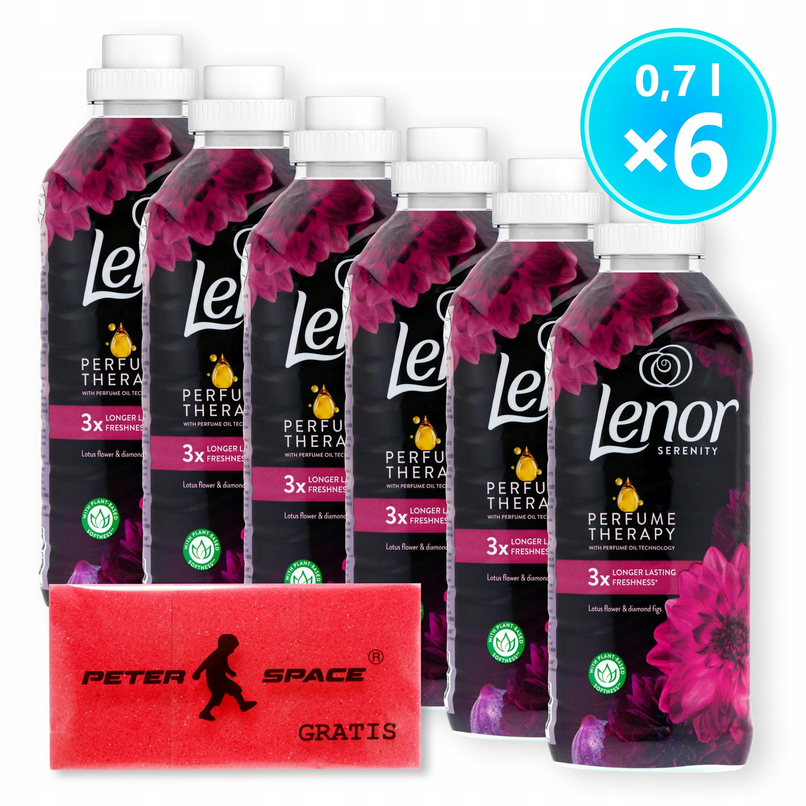 Set Lenor Lotus flower & Diamond Figs 700ml 6 Ks , 3ks houbiček Bonus