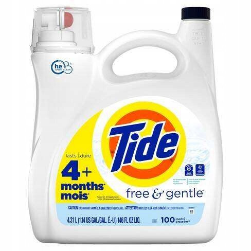 Tide Free Gentle 4,31 l 100 praní Univerzální gel