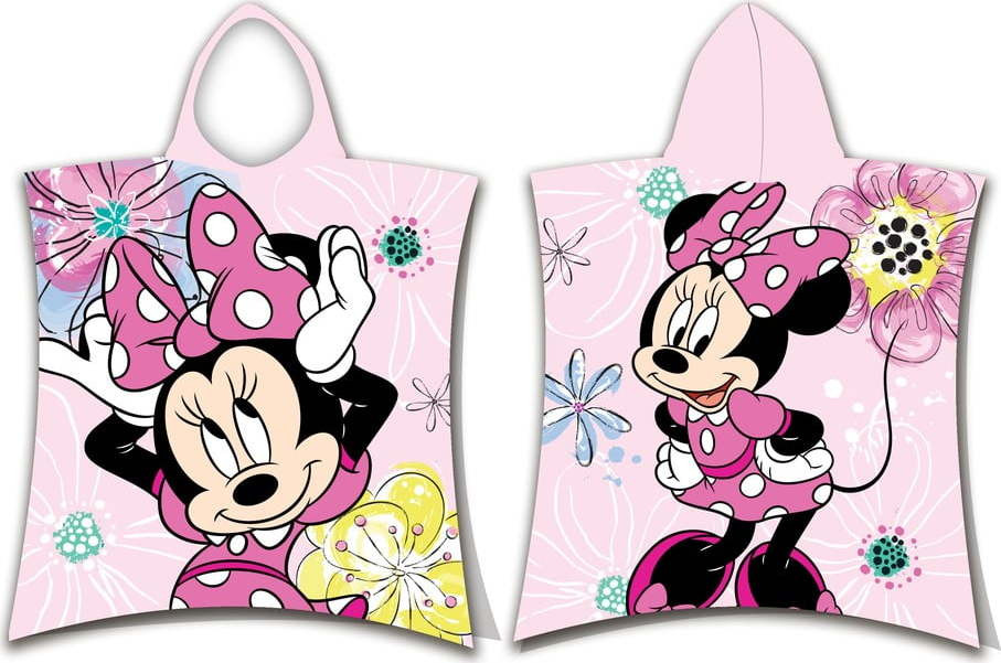 Růžový froté dětský župan Minnie – Jerry Fabrics