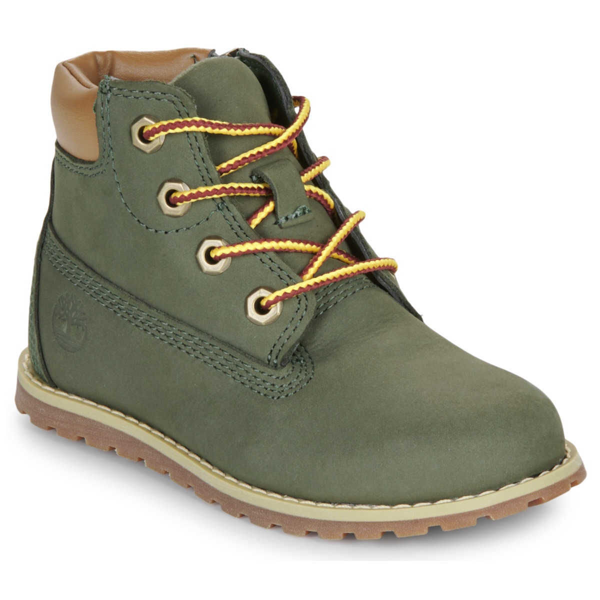 Timberland  POKEY PINE MID LACE UP WITH ZIP  Zelená