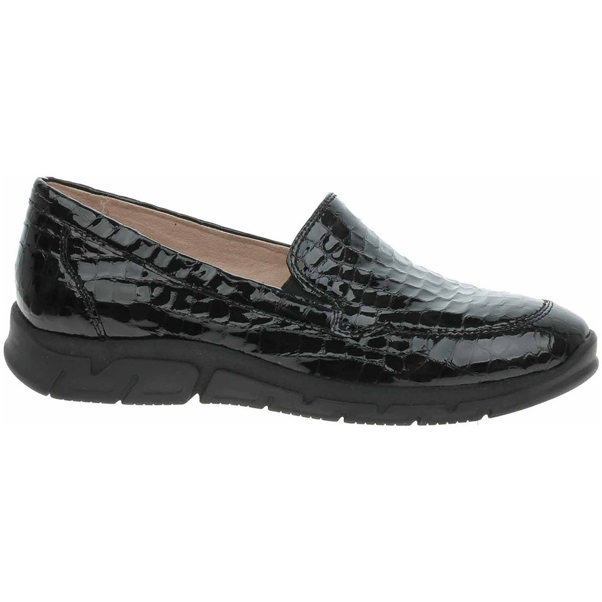 Caprice  Dámské mokasiny  9-24651-43 black croco  Černá