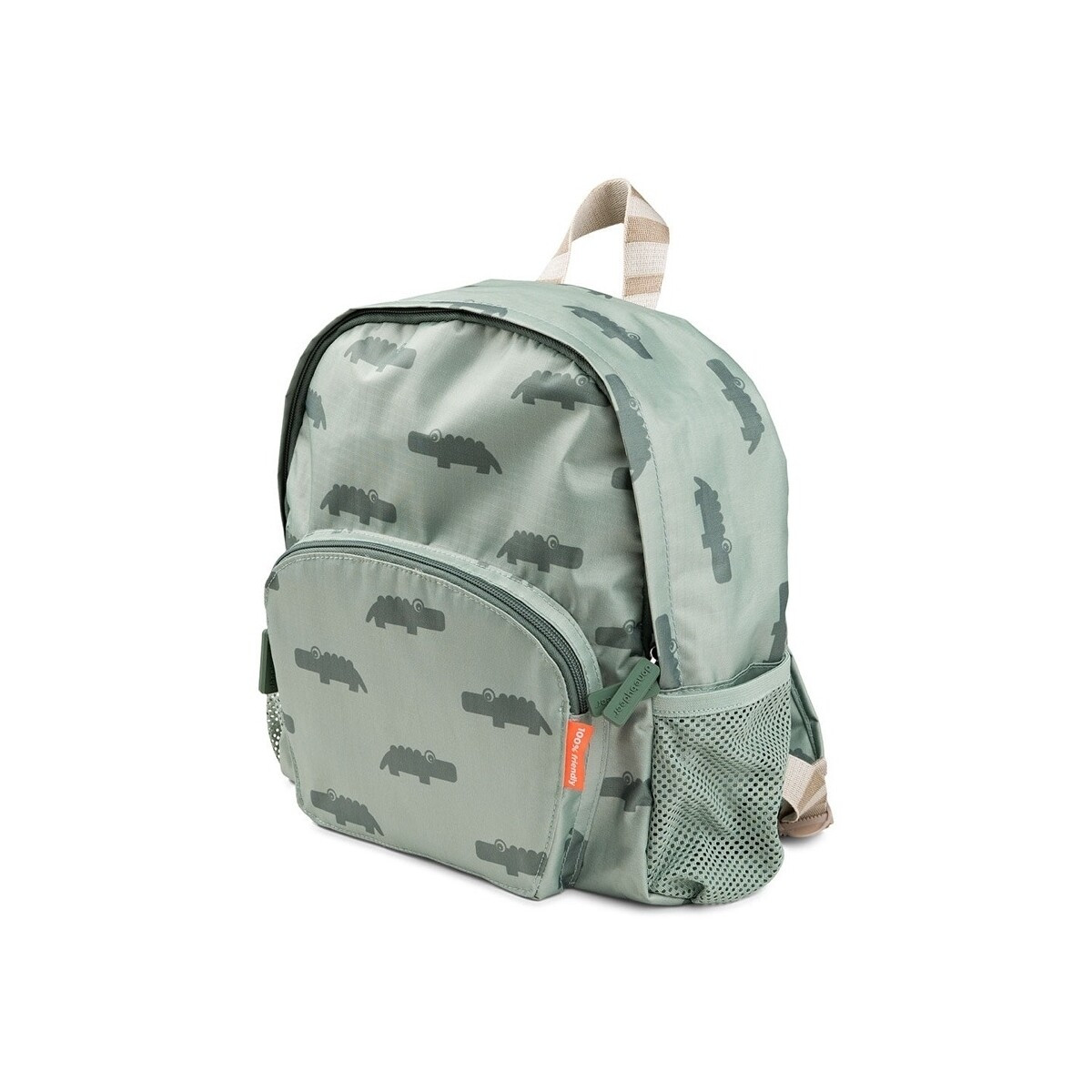 Done By Deer  Croco Kid Backpack - Green  Zelená