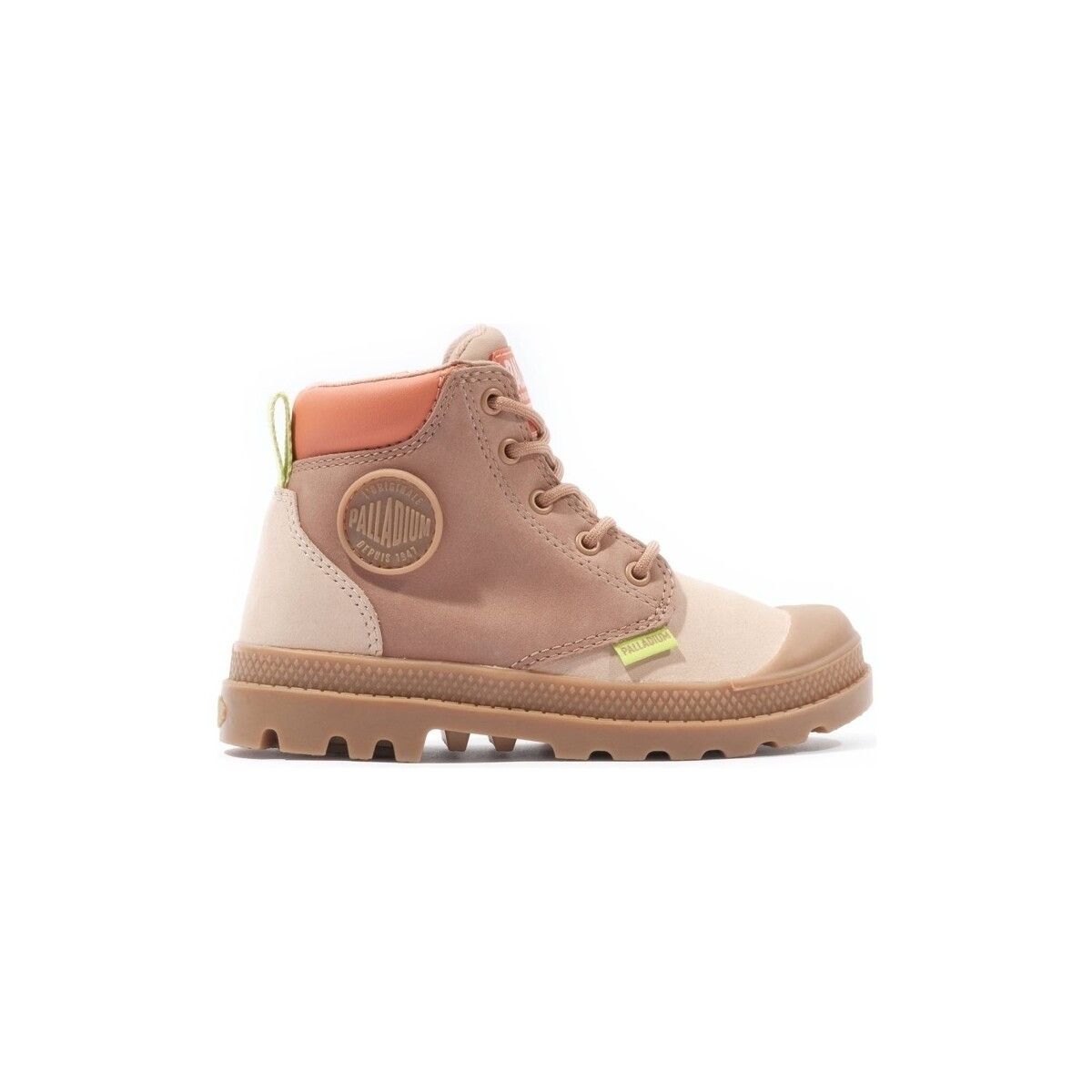 Palladium  Pampa HI Cuff Kids Boots - Beige Tan/Nude Brown  Béžová