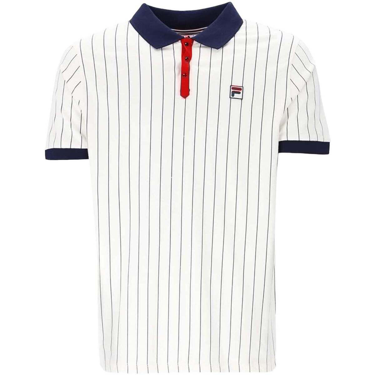 Fila  BB1 Classic Striped Polo Shirt White/ Navy/ Red  Bílá