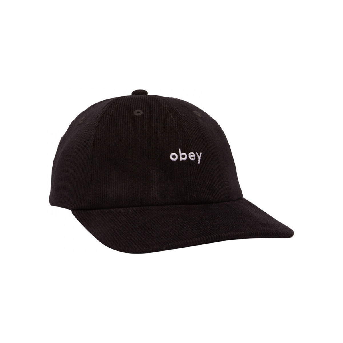 Obey  Lowercase corduroy 6 panel str  Černá