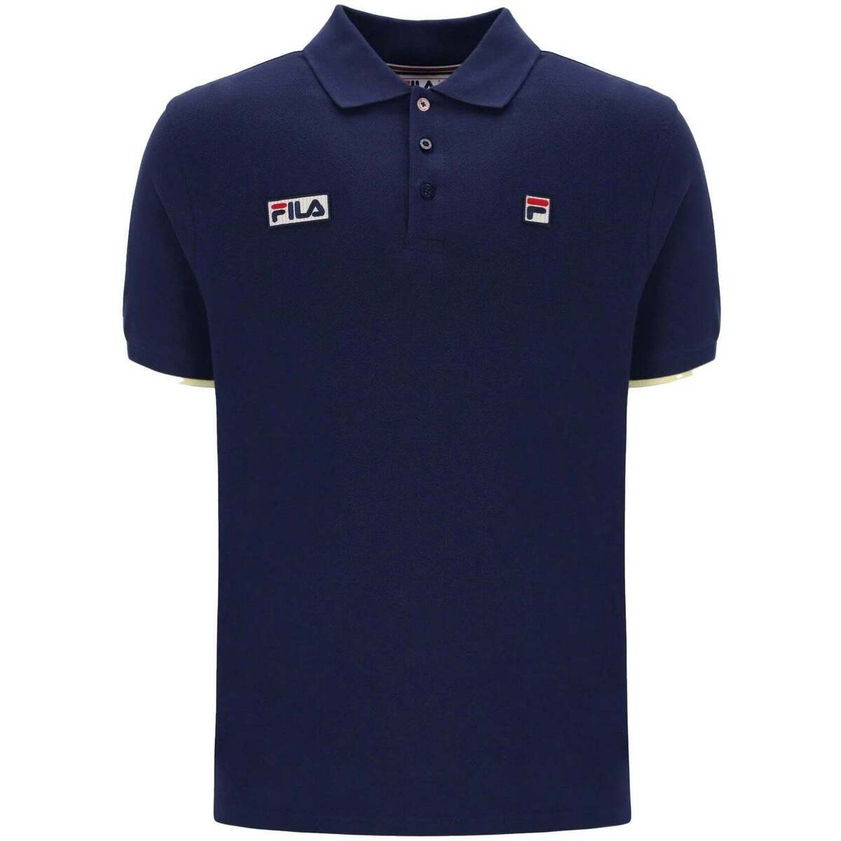 Fila  Pablo Three Button Tipped Polo Shirt  Navy/Lemonade  Modrá