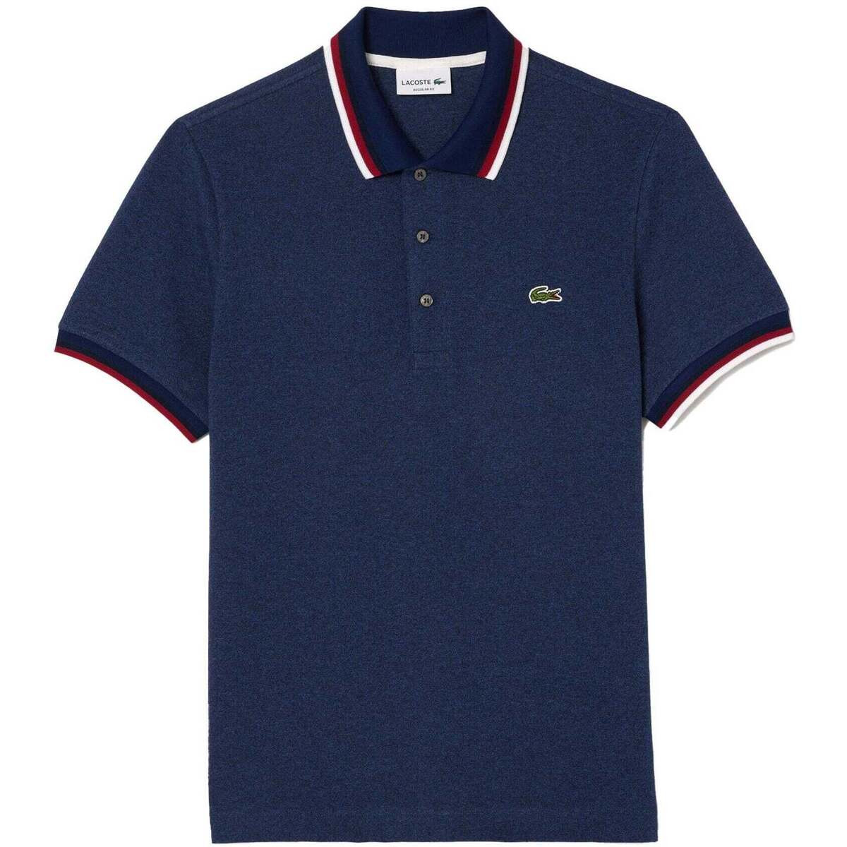 Lacoste  Regular Fit Stretch Mini Piqué Polo Shirt Blue Chine  Modrá