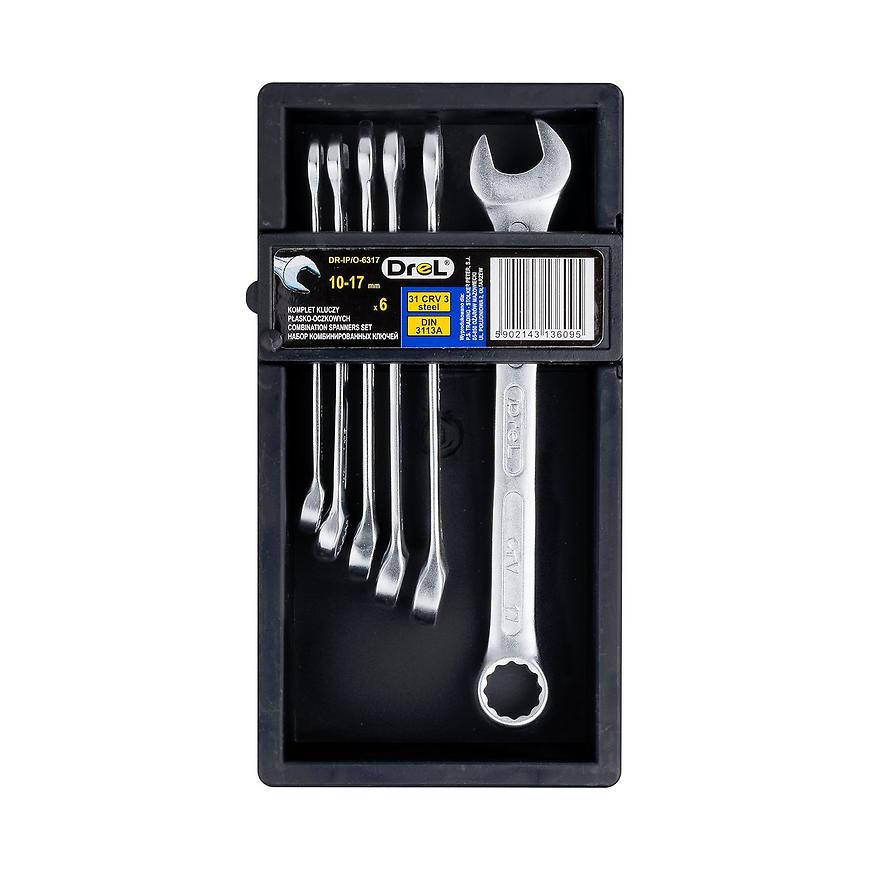 Očkoploché klíče, 10-17 mm, sada 6 ks, Jufisto