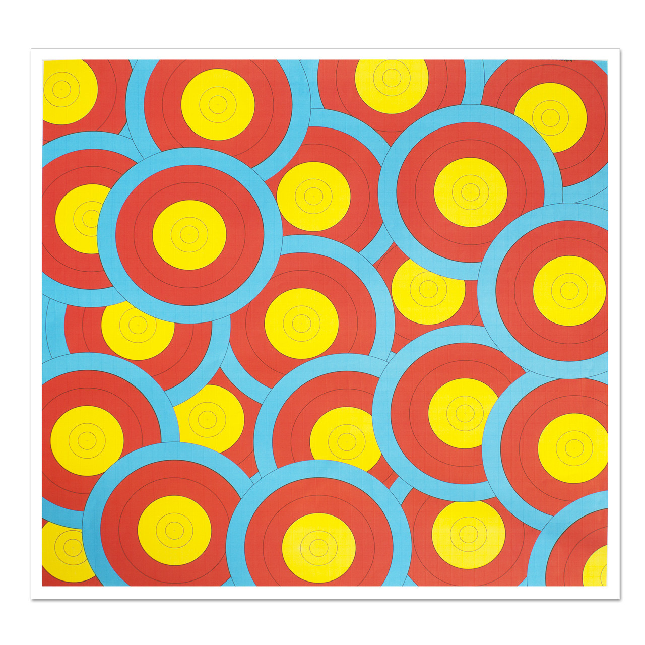 Terč Yate 63x63 cm 10 ks - barevný