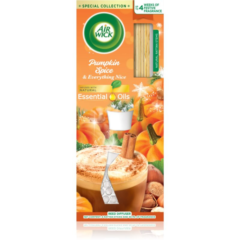 Air Wick Reed Diffuser Pumpkin Spice & Everything Fine aroma difuzér s náplní 25 ml