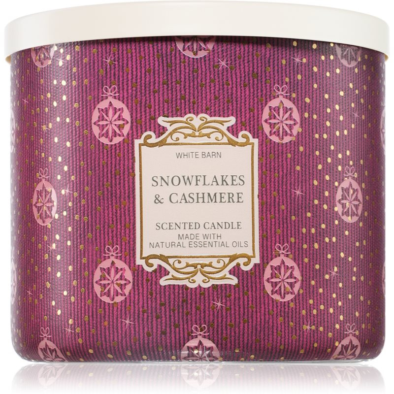 Bath & Body Works Snowflakes & Cashmere vonná svíčka 411 g