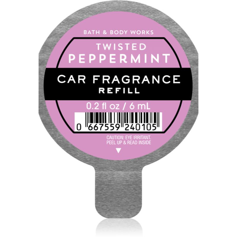 Bath & Body Works Twisted Peppermint vůně do auta náhradní náplň 6 ml