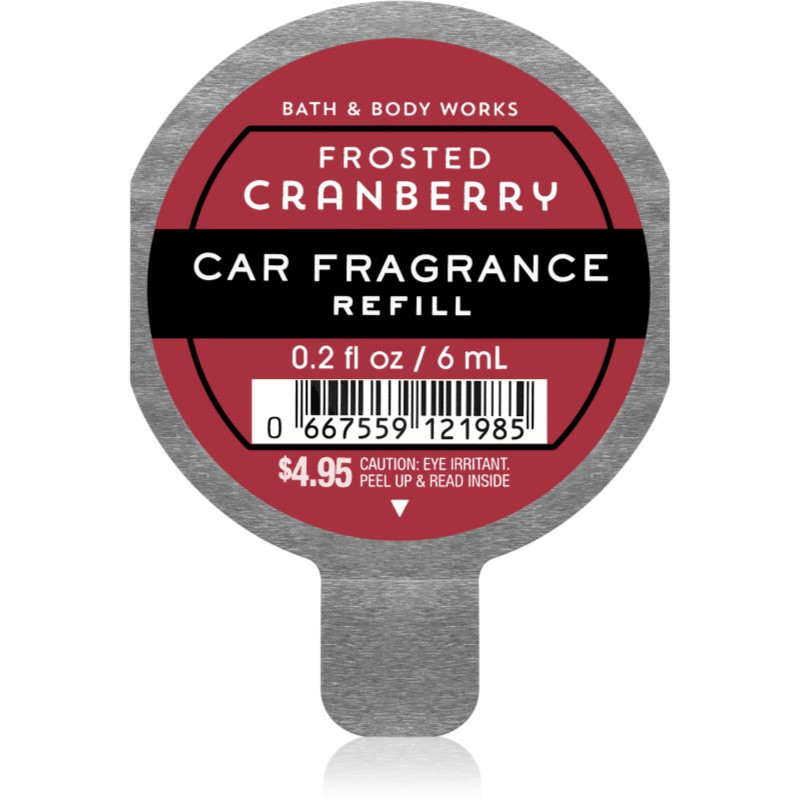 Bath & Body Works Frosted Cranberry vůně do auta náhradní náplň 6 ml