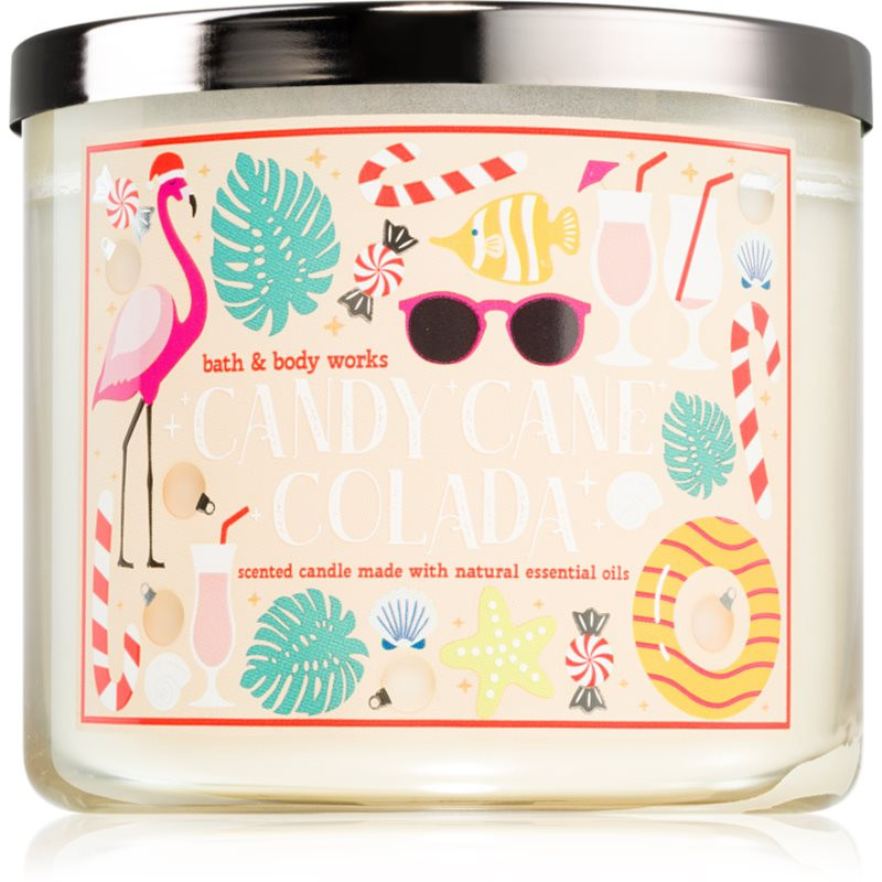 Bath & Body Works Candy Cane Colada vonná svíčka 411 g