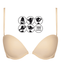 Dámská podprsenka s mnoha možnostmi řešení ramínek MULTIWAY BRA W9243 - WONDERBRA - 75B - tělová