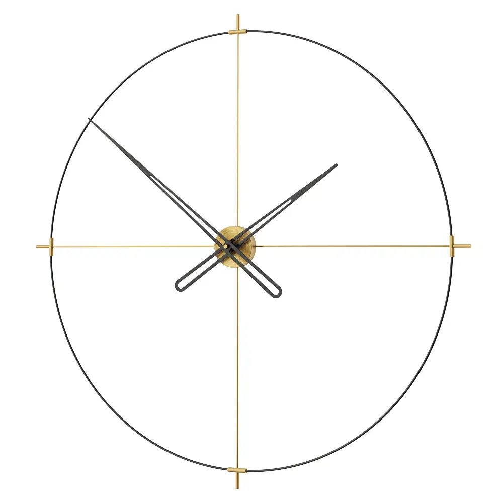 Mclocks Designové nástěnné hodiny ETL901 Eternal antique gold-black 90cm