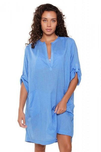 Lingadore 7225 modrá Plážová tunika 3XL modrá