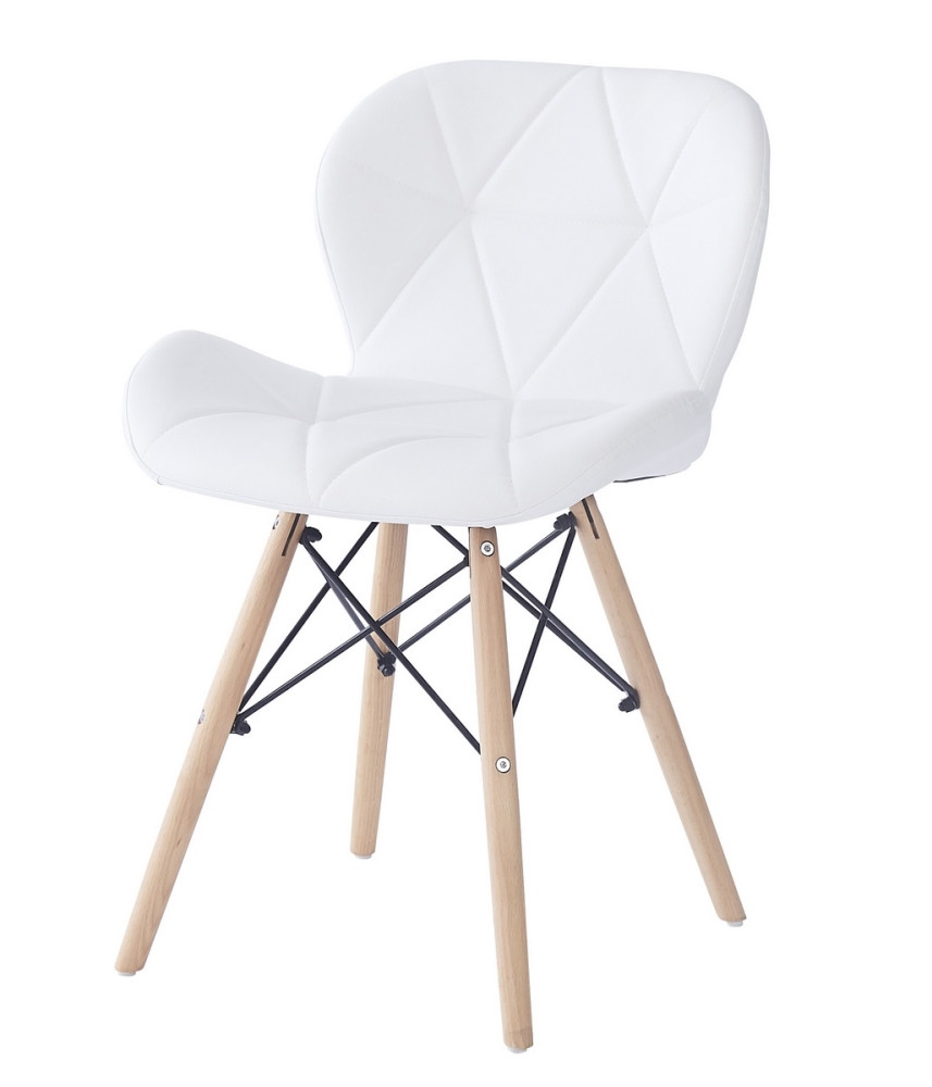 Jídelní čalouněná židle KARNE, bílá