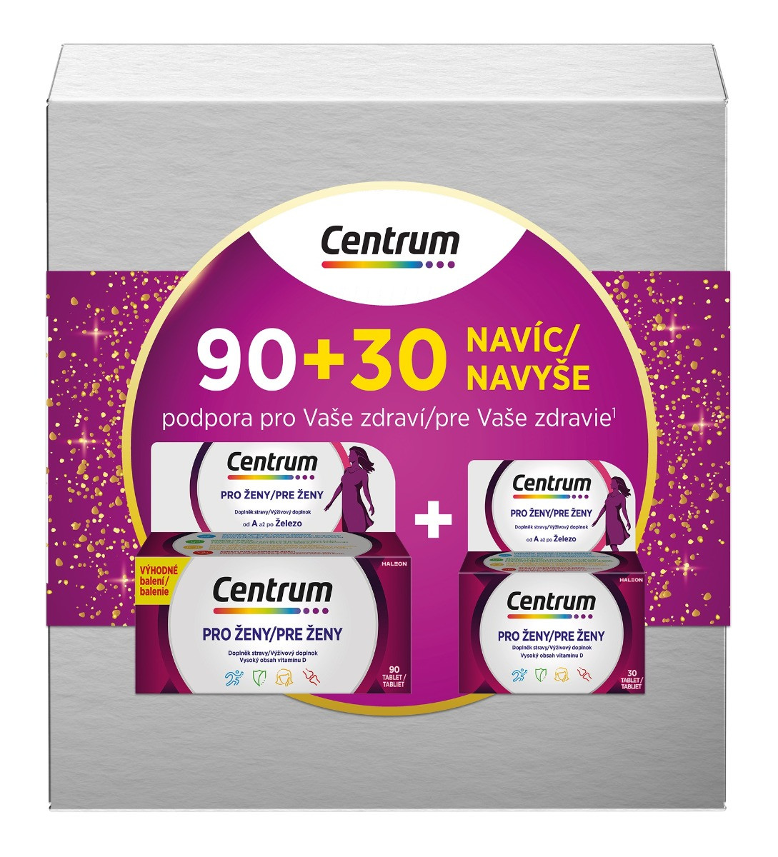 Centrum multivitamín pro ženy dárkové balení 90+30 tablet