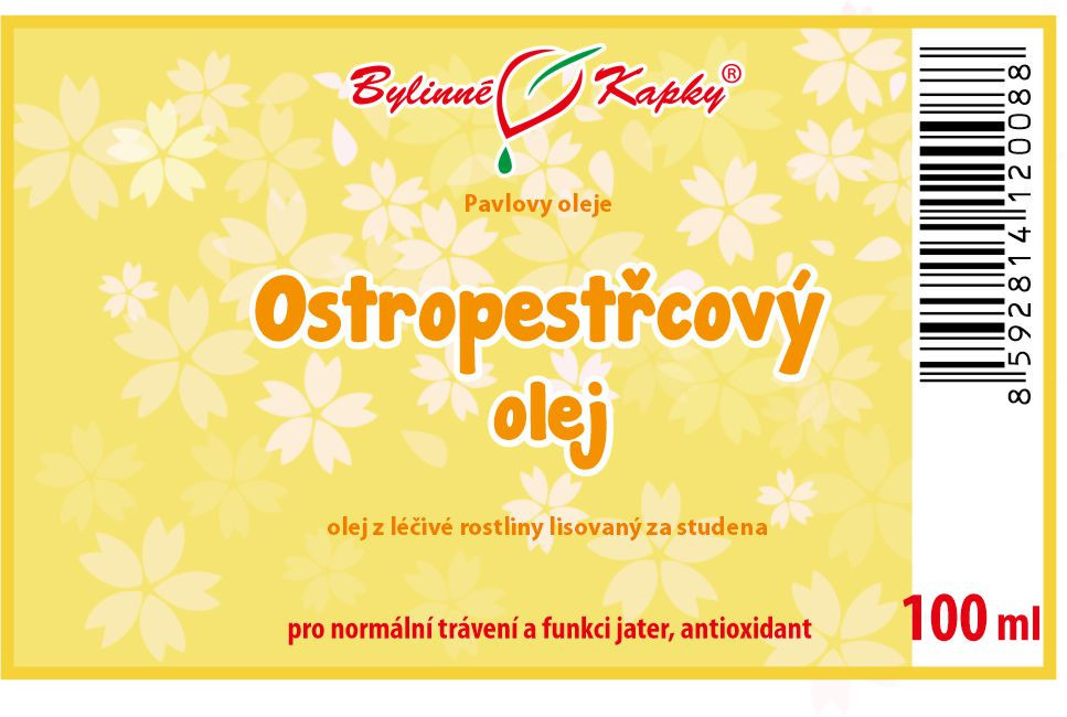 Ostropestřcový (ostropestřec) olej 100 ml - přírodní za studena lisovaný panenský extra