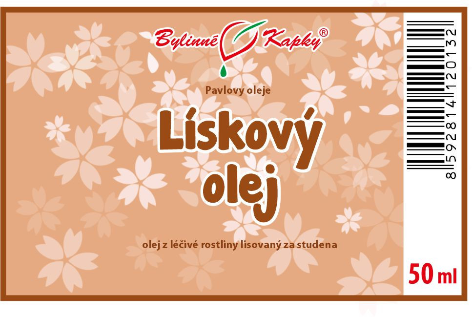 Lískový olej (olej z lískových oříšků) 50 ml - přírodní za studena lisovaný