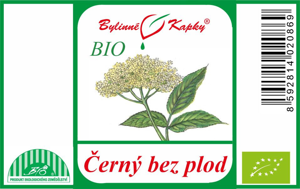 Černý bez plod BIO - bylinné kapky (tinktura) 50 ml