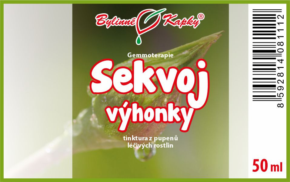 Sekvoj výhonky - Bylinné kapky - gemmoterapie (tinktura z pupenů a mladých výhonků) 50 ml