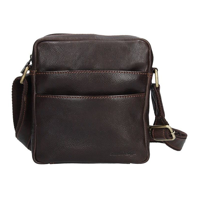 Panská kožená taška přes rameno SendiDesign Orion - hnědá