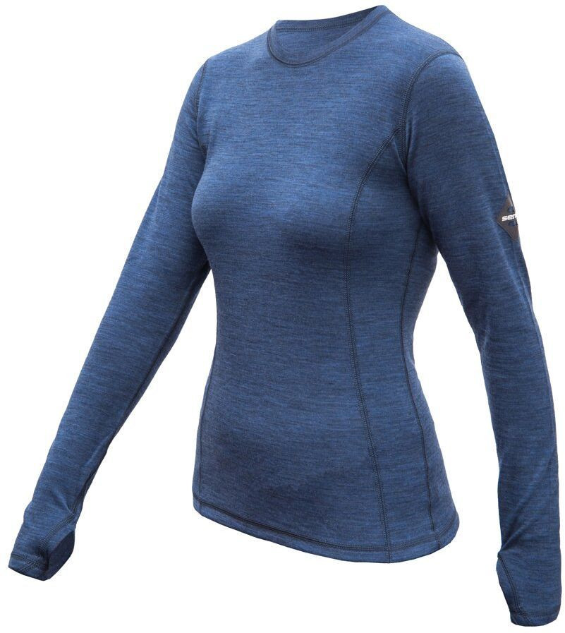 SENSOR MERINO BOLD dámské triko dl.rukáv cool blue Velikost: L