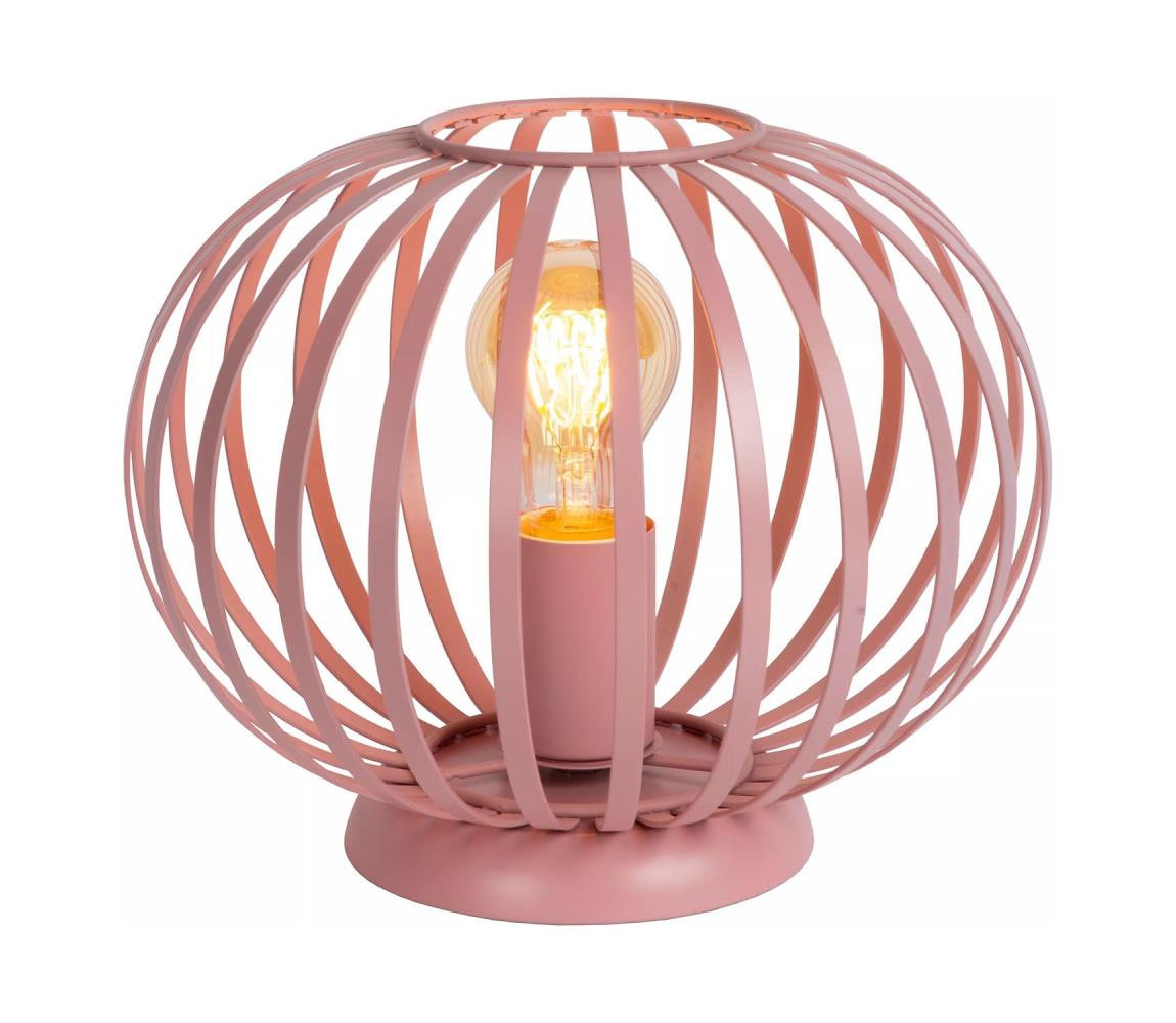 Lucide Lucide 78593/25/66 - Stolní lampa MERLINA 1xE27/40W/230V pr. 25,5 cm růžová