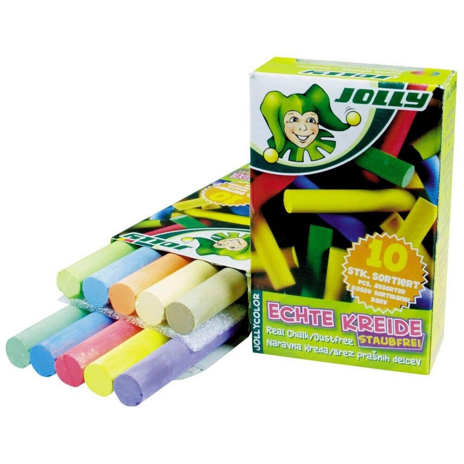 Školní křídy Jolly - barevné, 10 ks