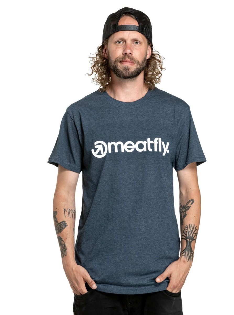 Pánské tričko meatfly joe tmavě modrá m