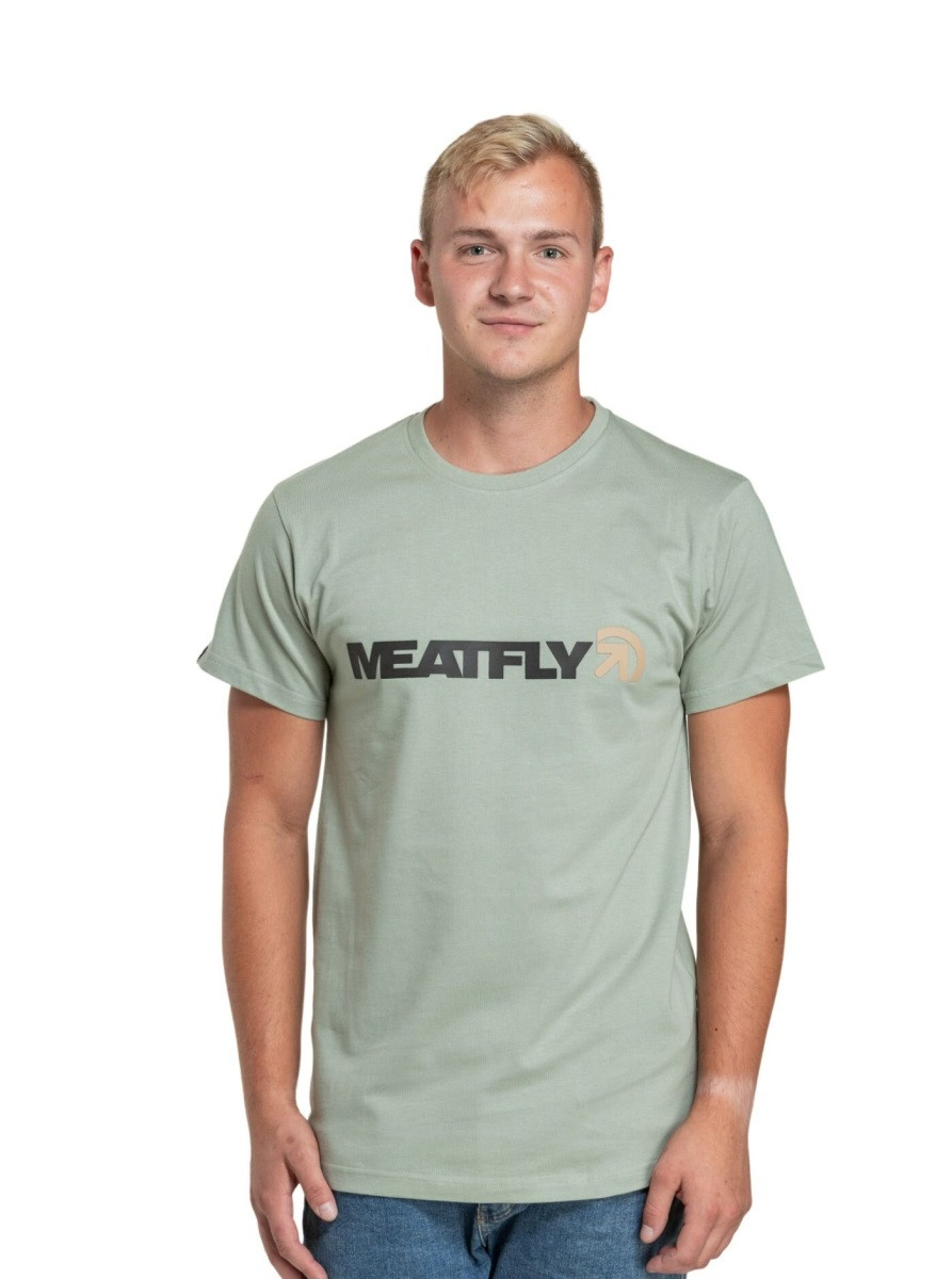 Pánské tričko meatfly logex světle zelená m