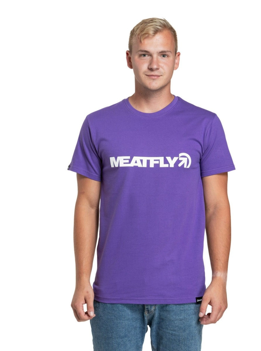 Pánské tričko meatfly logex fialová m