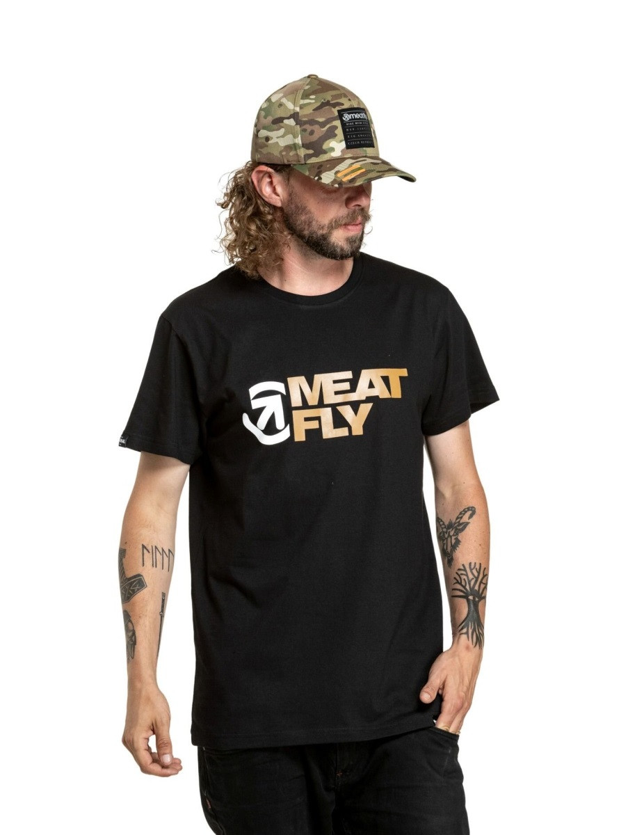 Pánské tričko meatfly revital černá m