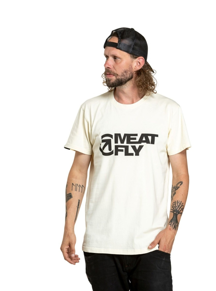Pánské tričko meatfly revital krémová m