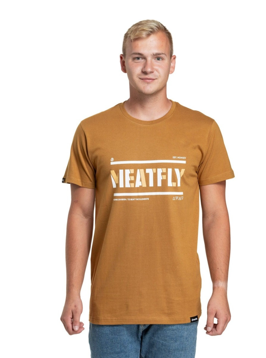 Pánské tričko meatfly rele světle hnědá m