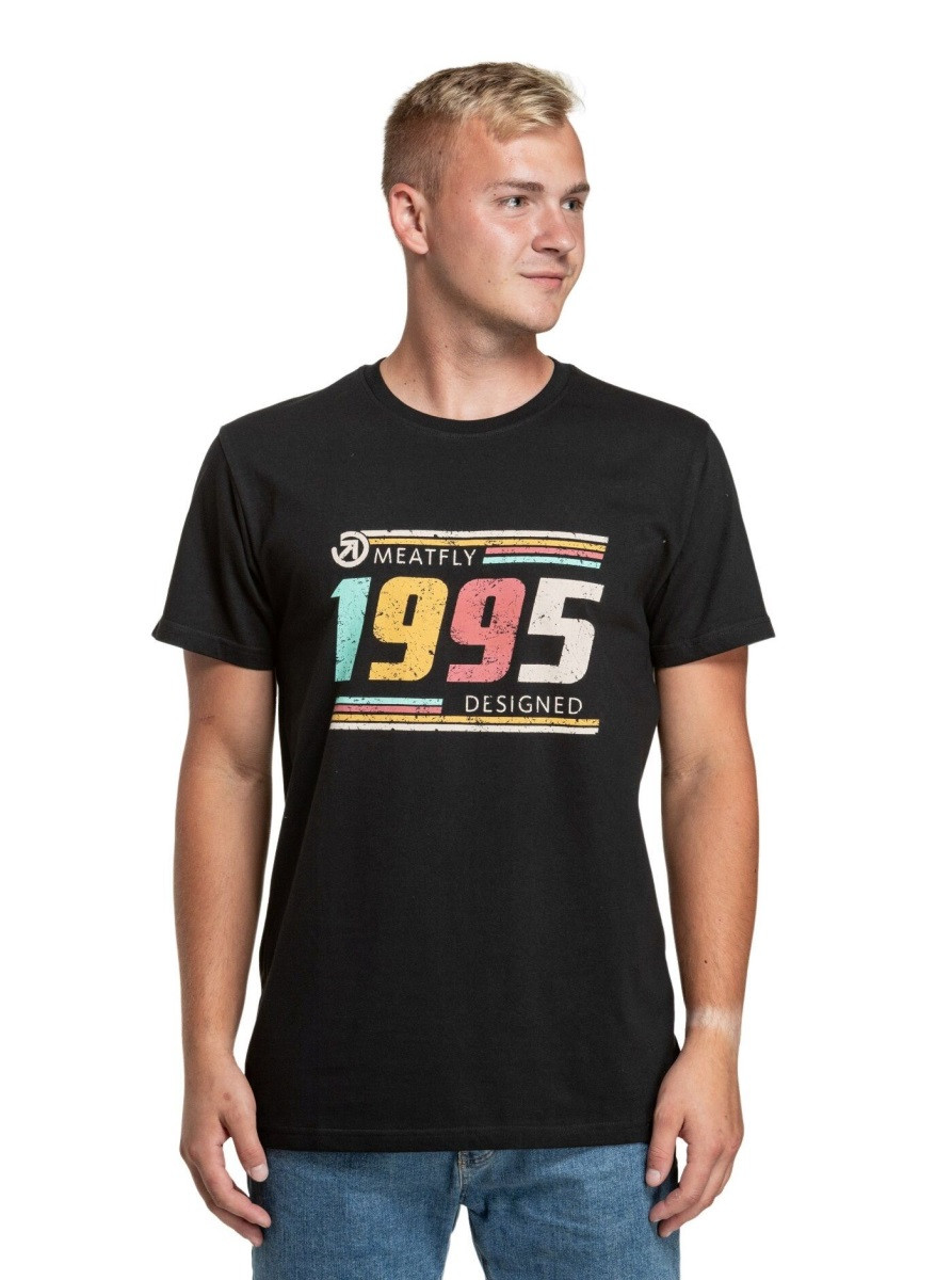 Pánské tričko meatfly 1995 černá m